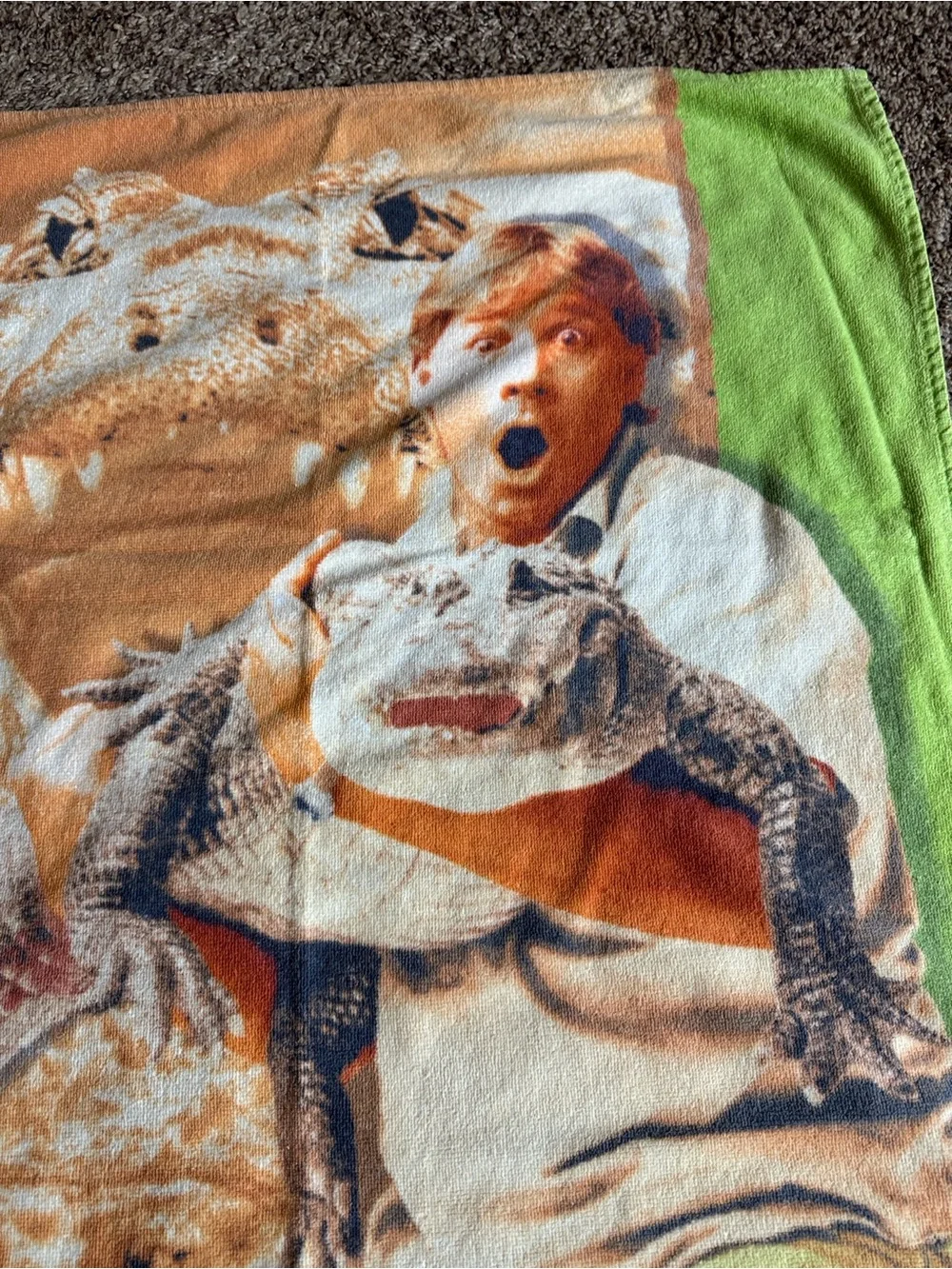 Vintage Crocodile Hunter Steve Irwin Isn’t She Gorgeous beach towel 100% cotton